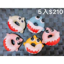 鯊魚寶寶甜甜圈造型饅頭(5入)
